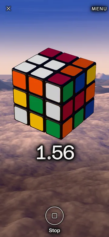 F9.2: Time my own cube: klokka går
