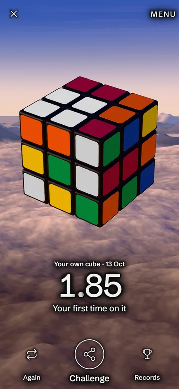 F9.3: Time my own cube: resultatet