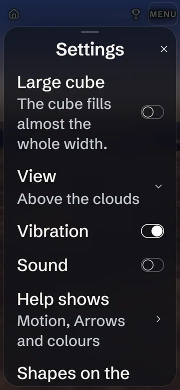 T3: Settings ved 200 % tekst